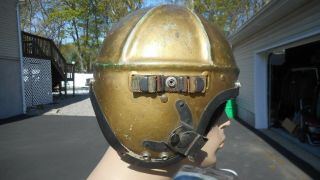 US Navy H - 4 Pilots Helmet Size Med MFG Gentex Named To Korean War Era 4