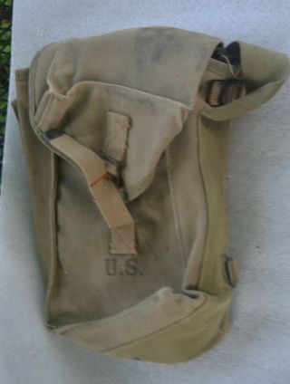 Ww2 U.  S.  Army Od Canvas Extra Ammo/equipment Bag,  Hamlin Canvis Goods Co 1943