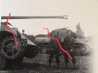 WWII photo wrecked captured German panther tanks tank Normandy campaign 2