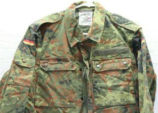 German flecktarn camo Shirt Jacket w zipper size 90cm/gr1= US Small E9954 2