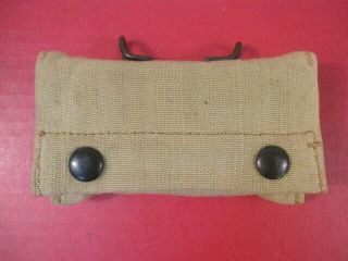 WWI US Army M1910 First Aid Canvas Pouch w/Bauer Bandage - US Army Dtd 1918 1 10