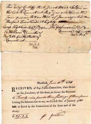 1781,  Lt.  Colonel Thomas Grosvenor,  Bunker Hill Hero,  Signed Soldier Orders