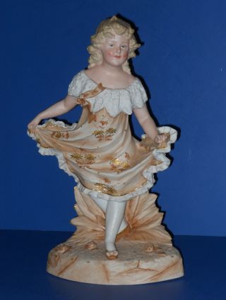 Gorgeous Gerbruder Heubach Dancing Girl Figurine 15 " X 9 "