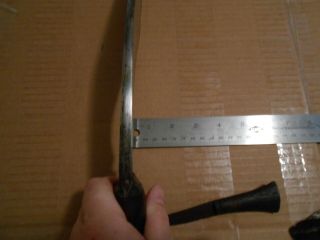 Antique Bhojpure kukri.  11.  5 in.  blade,  w/accessory knives and sheath 3