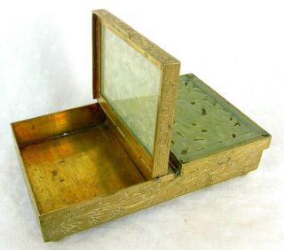 CHINESE JADE BOX CARVED JADE DOUBLE COMPARTMENT c.  1900 3