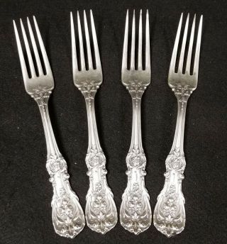 4 Antique Francis 1st Dinner Forks By Reed & Barton Sterling Silver 7 3/4 " Inch