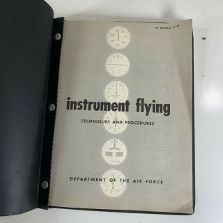 Vintage 1953 US Air Force Instrument Flying 51 - 37 Instruction Book USAF 4