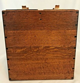 Antique Tiger Oak Library Bureau Sole Makers Dovetailed 4 Drawer Card Cabinet 8