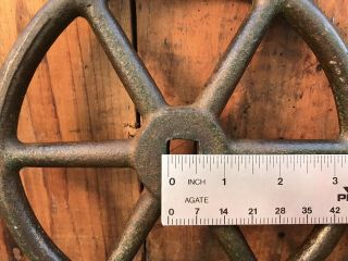 Vintage Industrial Hand - Crank Valve Wheel Vintage Cast Iron Wheel 10