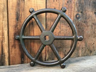Vintage Industrial Hand - Crank Valve Wheel Vintage Cast Iron Wheel 2