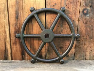 Vintage Industrial Hand - Crank Valve Wheel Vintage Cast Iron Wheel 4