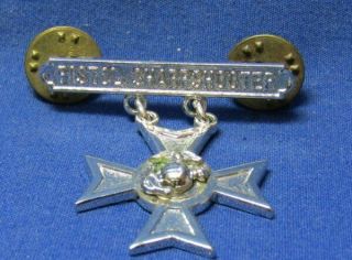 Korean War Sterling Usmc Pistol Sharpshooter Ega Badge