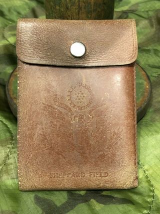 WW2 US Army Air Force Leather Wallet,  Named To Fighter Pilot Robert L Joley 2