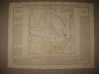 Antique 1825 Arkansas Territory Missouri Illinois Michigan Carey & Lea Map Rare