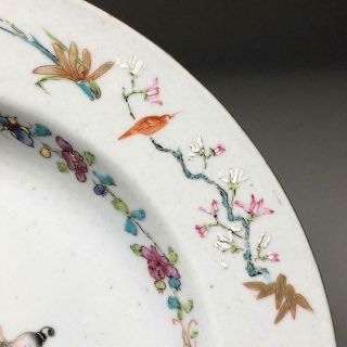 antique Chinese FAMILLE ROSE MUSICIANS PLATE 18th Century QIANLONG porcelain 9