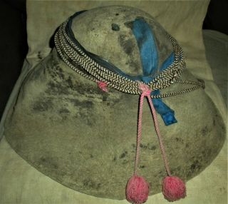 Antique C1880 - 1910 Navajo Reservation Found Beaver? Hat W/ Great Wear & Age Vafo