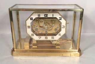 Antique Brass German Mantle Cuckoo Clock Co W Westminster Chimes Movement