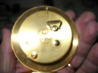 Vintage 8 Days Swiss Made Concord Gold Tone Solid BrassTraveling Clock W/ Case 6