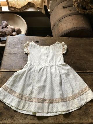 Best Antique Handmade Little Girls Brown Calico Handmade Dress Textile Aafa