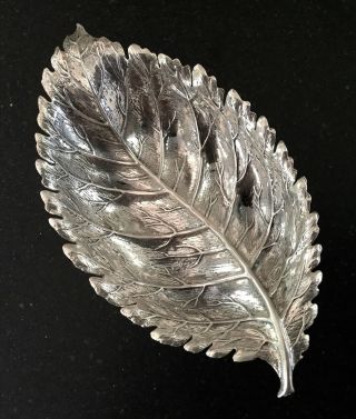 Gianmaria Buccellati Sterling Silver Medium 5 " Rose Leaf Dish Bowl - Retail $600
