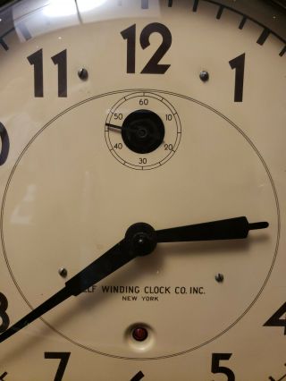 Antique 1940 ' s Self Winding Clock co.  York 