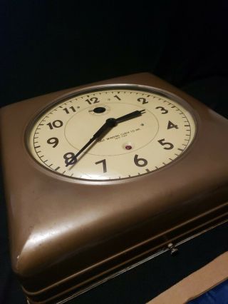 Antique 1940 ' s Self Winding Clock co.  York 