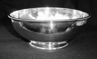 Fine George Gebelein Arts & Crafts Hammered Silver Circular Foot Center Bowl