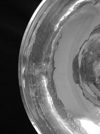 Fine George Gebelein Arts & Crafts Hammered Silver Circular Foot Center Bowl 3