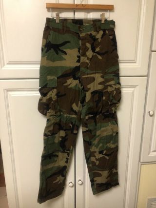 United States Army Camouflage Camo Bdu Woodland Pants Small Regular,  Belt