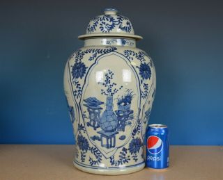 Magnificent Antique Chinese Blue And White Porcelain Vase Rare P9889