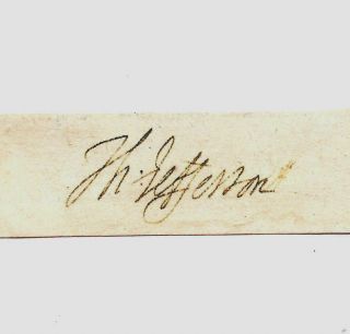 Thomas Jefferson Autograph Reprint On Period 1780s Paper
