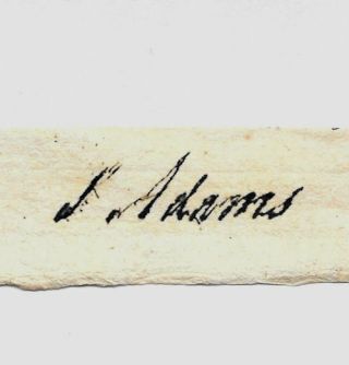Samuel Adams Autograph Reprint On Period 1780 Paper