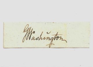 George Washington Autograph Reprint On Period 1780s Paper