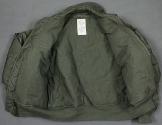 US Military USAF CWU - 45/P Fire Resistant Aramid Flyer ' s Jacket Green Small 5