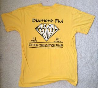 SCN Panama T - Shirt.  Men ' s Large.  Diamond FM.  AFRTS AFN Radio in the Canal Zone 5