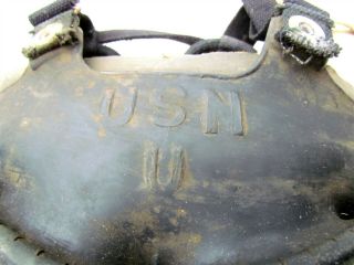 GAS MASK vintage WWII US NAVY w/ CAN WW2 2