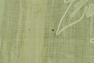 Gorgeous Antique French Fine Muslin,  Cornely Lace,  Long Curtain / Panel 19th C 6