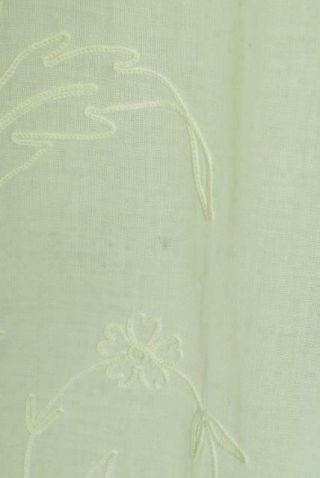Gorgeous Antique French Fine Muslin,  Cornely Lace,  Long Curtain / Panel 19th C 8