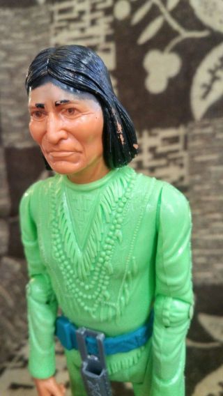 Rare Vintage 1962 Green Johnny West Geronimo Action Figure With Accessories 6