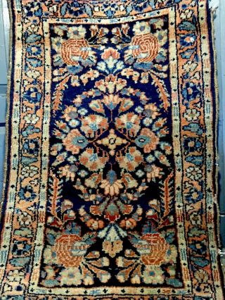 Antique 19th Century Caucasian Kazak Prayer Oriental Rug Size 22x35 Inches
