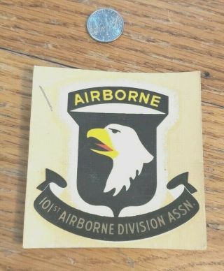 Ww2 Hero Raymond Geddes,  Jr.  Personally Owned 101st Airborne Decal