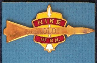 Rare Nike " Old " Missile 1st Bn.  Dui Pin - N.  S.  Meyer Made