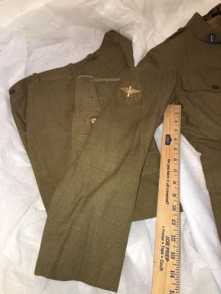 WW1 US Army Airborne Air Service Pilot Uniform Tunic & Pants RARE PATCHES HTF 5