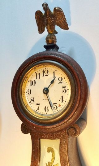 Antique Unusual Seth Thomas Banjo Clock 5