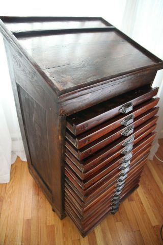 Beautifully Restored Vintage Hamilton 16 - Drawer Printer Type Letterpress Cabinet 5