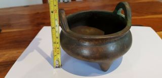 ANTIQUE 15TH C CHINESE XUANDE PERIOD MING DYNASTY BRONZE CENSER 8