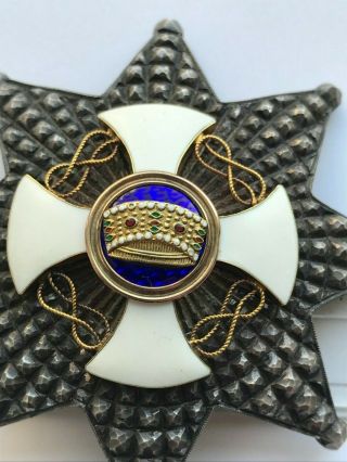 ITALIAN Star of Order CROWN COMMANDER 2class Italy Cross Badge Decoration Ribbon 2