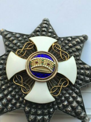 ITALIAN Star of Order CROWN COMMANDER 2class Italy Cross Badge Decoration Ribbon 4