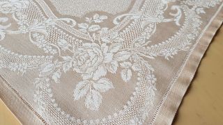 6 Gorgeous Antique French Linen & Silk Sateen Damask Napkins hand monogram EF 10