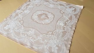 6 Gorgeous Antique French Linen & Silk Sateen Damask Napkins hand monogram EF 9
